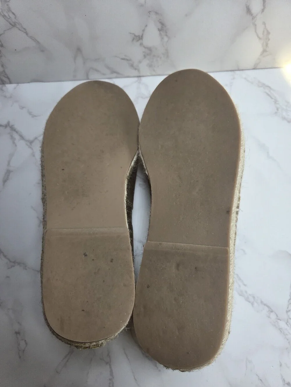 Steve Madden Metallic Gold Espadrille Slip-On Flats(B35)